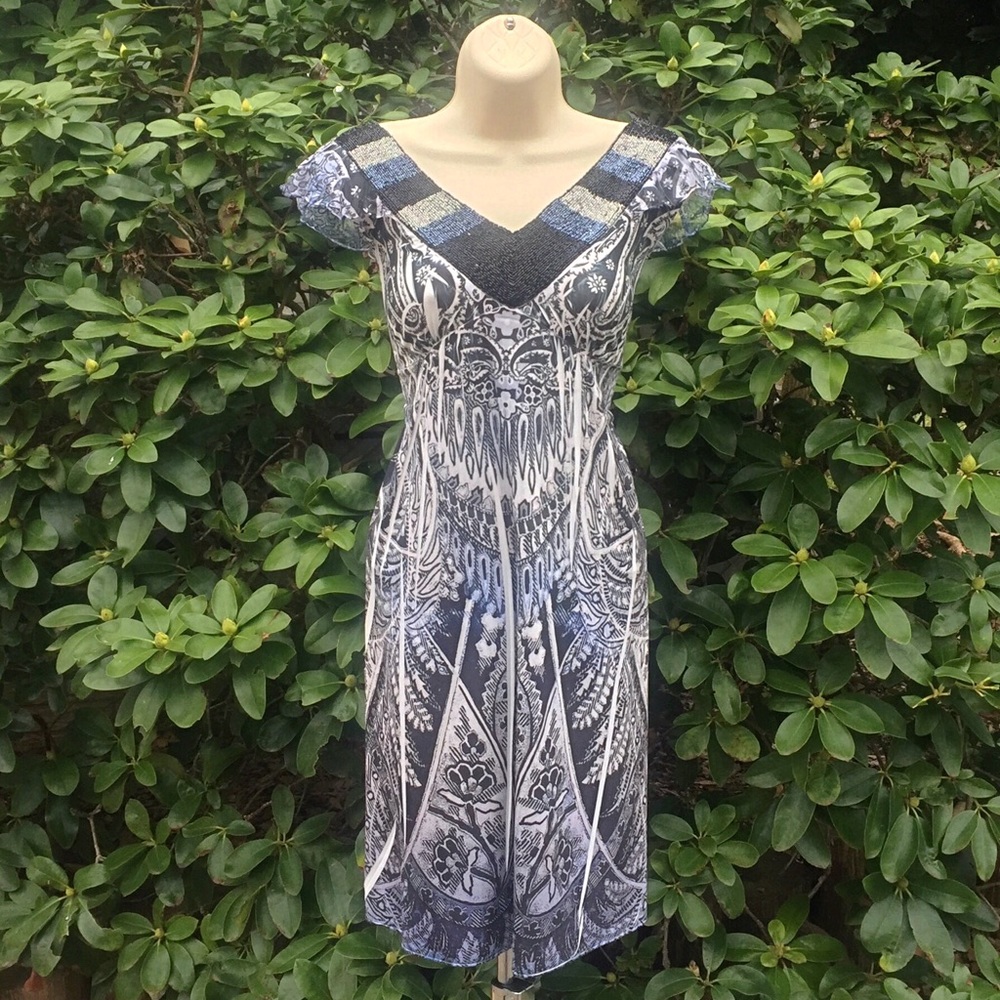 Beautiful beaded tribal-pattern dress
